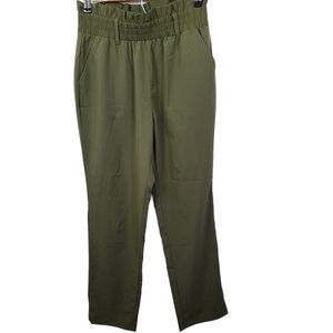 Atika Green High Waist Pull On Pant Large